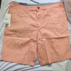 NWT Jachs New York Pink Surfer Print Twill Bleecker Shorts Size 33 Cotton